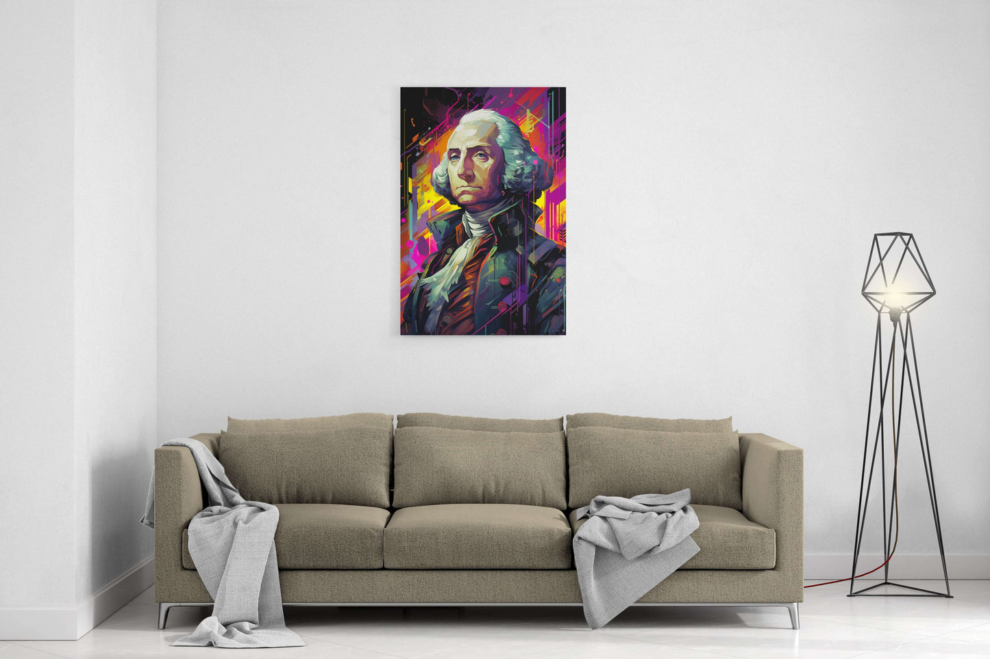 Cyberpunk George Washington Canvas